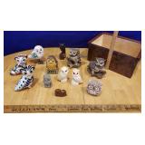 Wooden box Owls