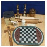 Mortar & Pestle, rolling pins, etc