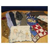Scarves, scouting banner, doll quilts, etc