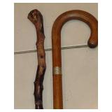 2 walking sticks
