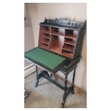 Black Eastlake ladies drop front desk 26w x15d x