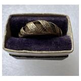 Memento Mori human hair ring w/ inscribed name