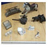 Wooden horse & other small critters etc...