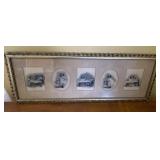 Framed Victorian prints - young girl w/ doll