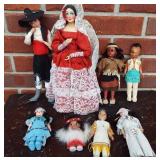 Vintage Souvenir Dolls-Mexico, Indian, Early