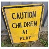 Cation children at play sign 18"24"