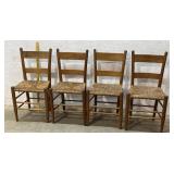 Kitchen Chairs 4 w/ Rush Seats