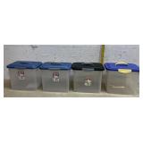 4 Sterilite Tubs  w/ lids