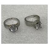 Sterling silver rings- sparkly cubic zirconia