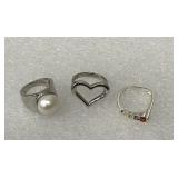 Sterling silver rings- 3