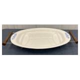 CorningWare Blue Cornflower platter with stand