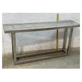 Modern Sofa Table with Chrome Base 60/16/30