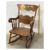 Arm Rocker Hand Painted / Soild Seat