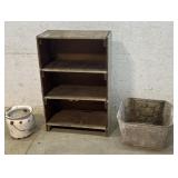 Enamel Bucket / Galvanized Tub & Open Shelf
