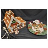 Dept 56 pioneer Church, & Fitz & Floyd ho ho ho