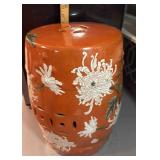 Chinese porcelain garden seat with paint and