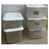 5 Clear Storage Tubs