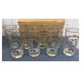 silver overlay 25th Anniversary Glasses With Box
