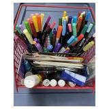 Wired vinyl basket with multiple markers (some