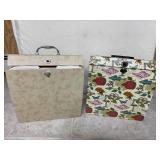 2 Large File folders with carry handles, filled