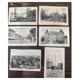 Postcards - 5 NY, 1 Pa Mounted mini cards