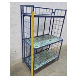 Folding metal & tile shelf 26"14"40"
