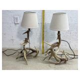 2 Deer antler Lamps