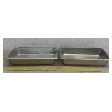 2 Stainless Steel food pans
