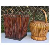 2 Bamboo Baskets