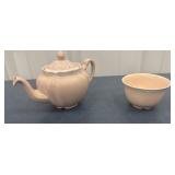 Johnson Bros teapot & small bowl