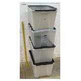 4 Clear Storage Tubs
