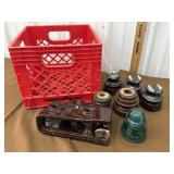 Turkey Hill crate with insulators