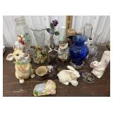 Vases, music box figures, rabbit figures etcï¿½