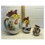 Florence Italy chicken pitchers.  Large 8ï¿½ x 6ï¿½ -