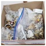 Costume jewelry bits and pieces, tangle, etc