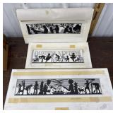 3 Original Art Panels Annotated Printer