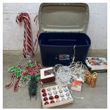 Tub of Christmas Lights/ Bulbs & Decor