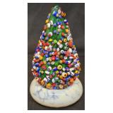 Millefiori glass Christmas tree  paperweight