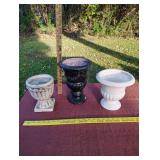 3 Urn Planters