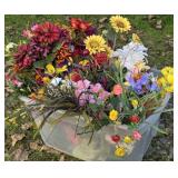 Tub of silk florals