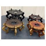 4 risers for statues or vases - Asian - Pedestals