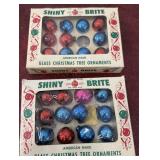 Christmas glass ornaments- shiny Brite