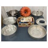 Mirro Cooky-Pastry Press, 3 Bundt pans, and other
