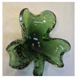 Murano Italian Art Glass Bullicante Clover