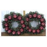 Holiday Apple wreaths- 2 *need cleaning