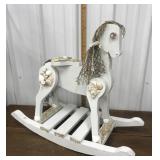Rocking horse decorated w/ shells