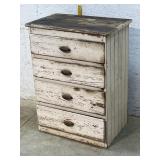 4 Drawer Early Cabinet w/cast iron pulls 26/17/34