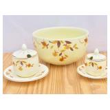 Hall Autumn Leaf Mustard & Marmalade Jars with