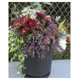 Large flower pot stuffed W/florals