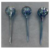 3 art Glass self watering bulbs